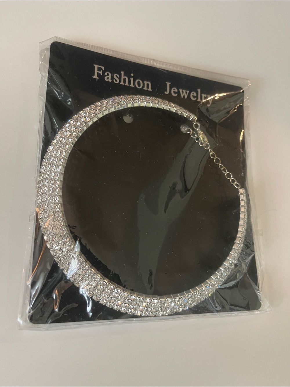 Fashion Jewelry Silver Rhinestone Choker Necklace